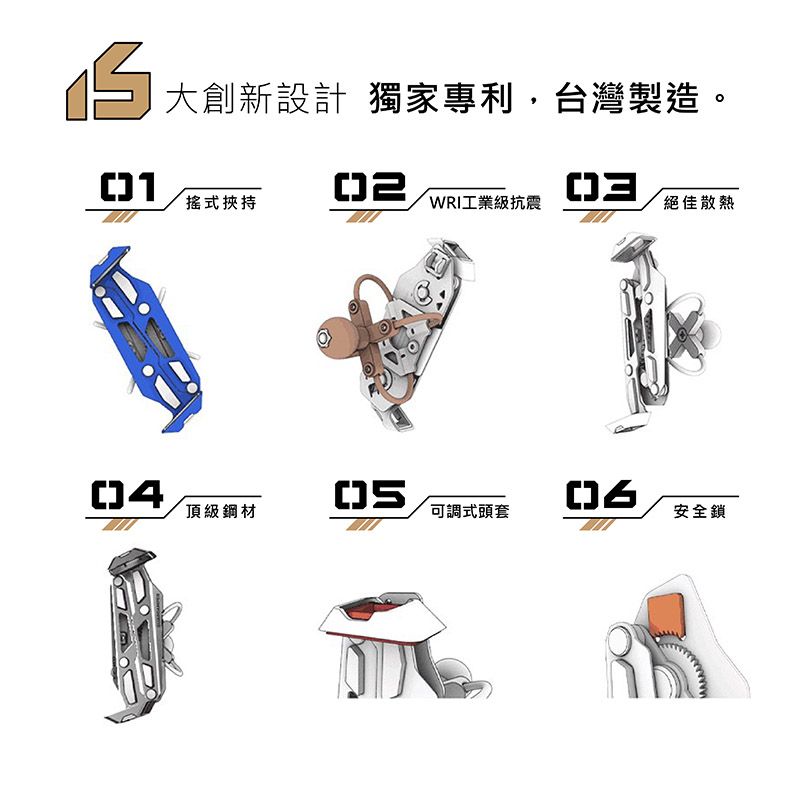  黑刃防盜版 專業抗震手機座 後照鏡/圓管(手機支架 機車用品 導航架 避震 抗震抗衝擊)