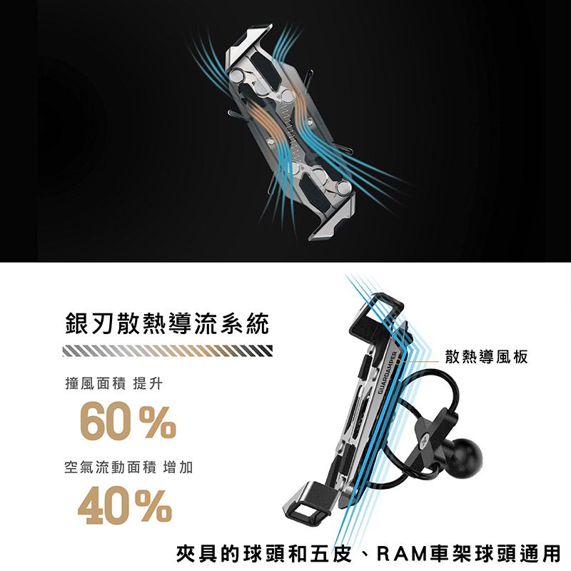  黑刃防盜版 專業抗震手機座 後照鏡/圓管(手機支架 機車用品 導航架 避震 抗震抗衝擊)