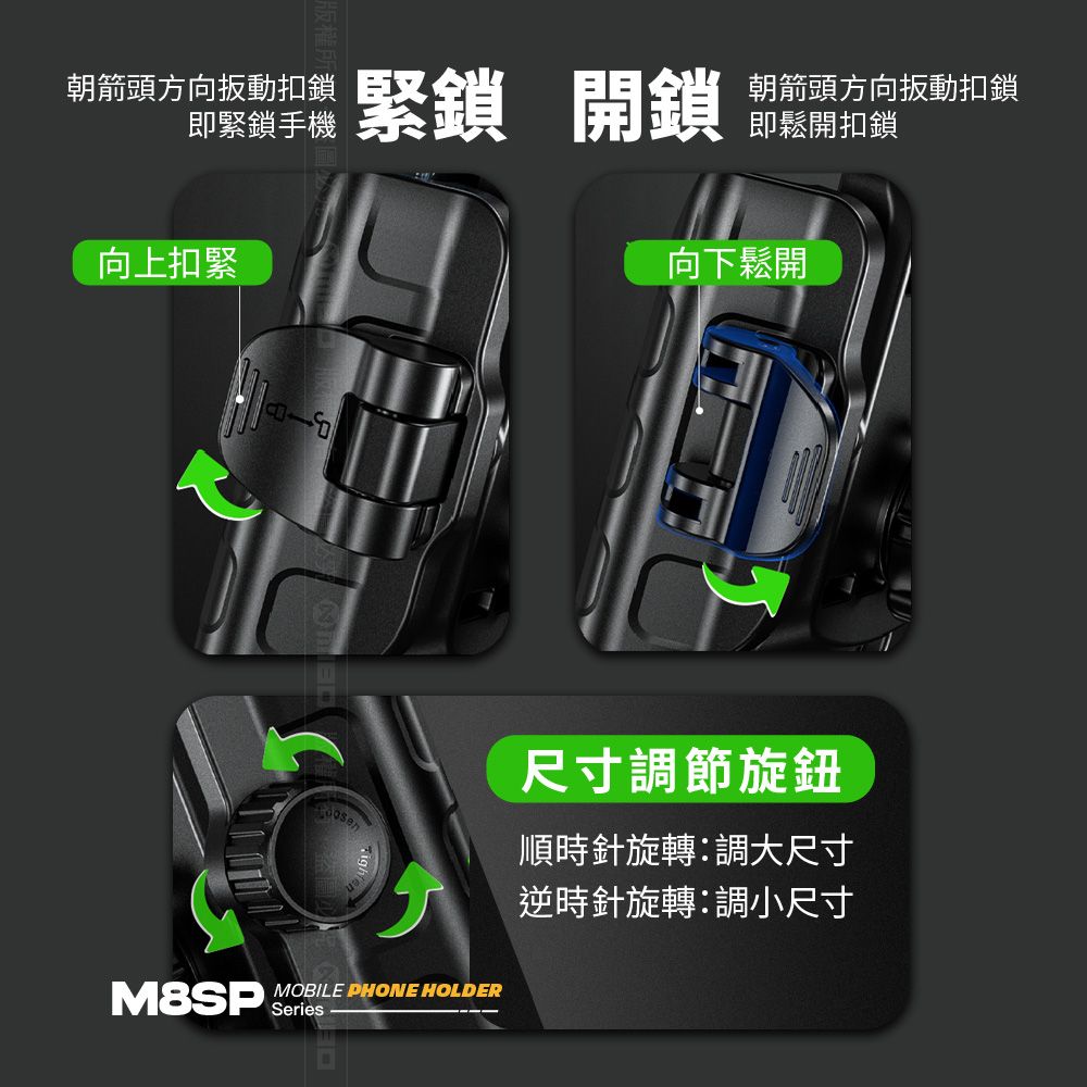 KEWIG 凱威格   M8SP-C1 摩托車 機車手機架 車把後視鏡座兩用版 導航車架 工廠直營 原廠公司貨