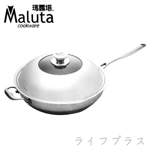 【一品川流】Maluta 瑪露塔不鏽鋼陶晶二代不沾炒鍋-36cm-單柄