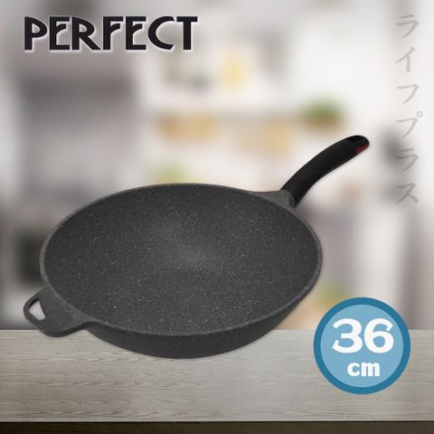 【PERFECT】極緻鑄造不沾炒鍋-36cm-無蓋