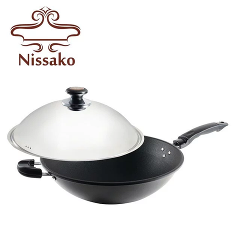 Nissako 【台灣製造】 遠紅外線陶瓷不沾鍋 36m 炒鍋