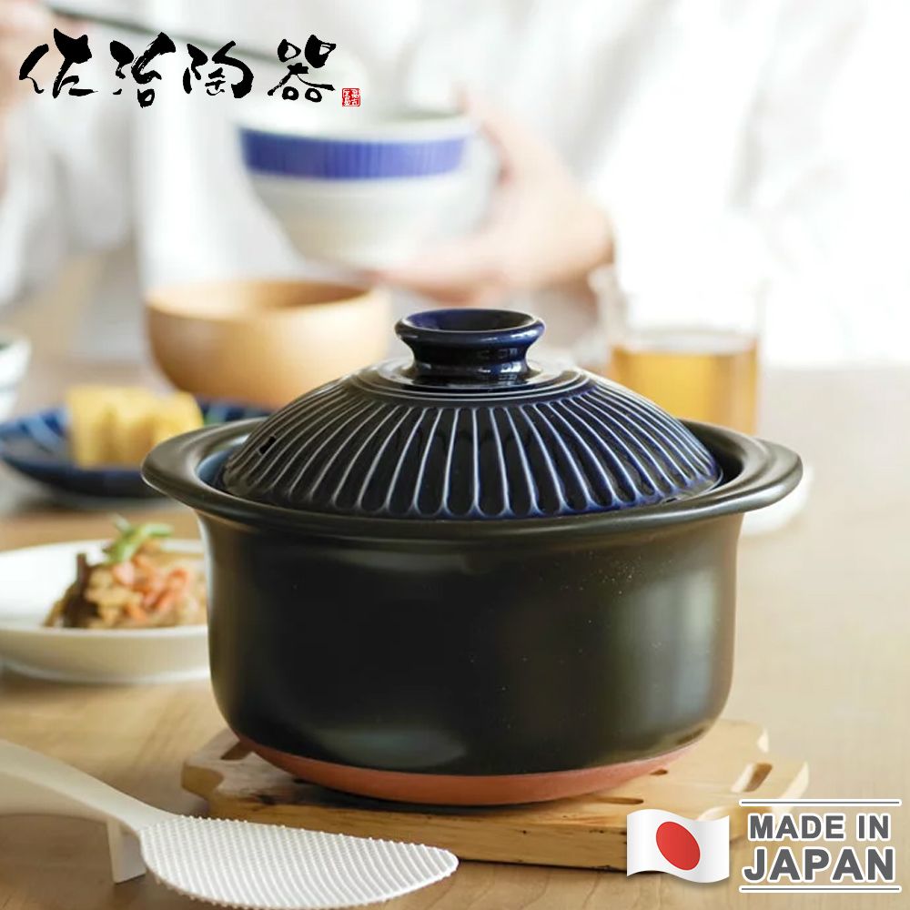 佐治陶器 【日本】日本製菊花系列3合炊飯鍋-1800ML