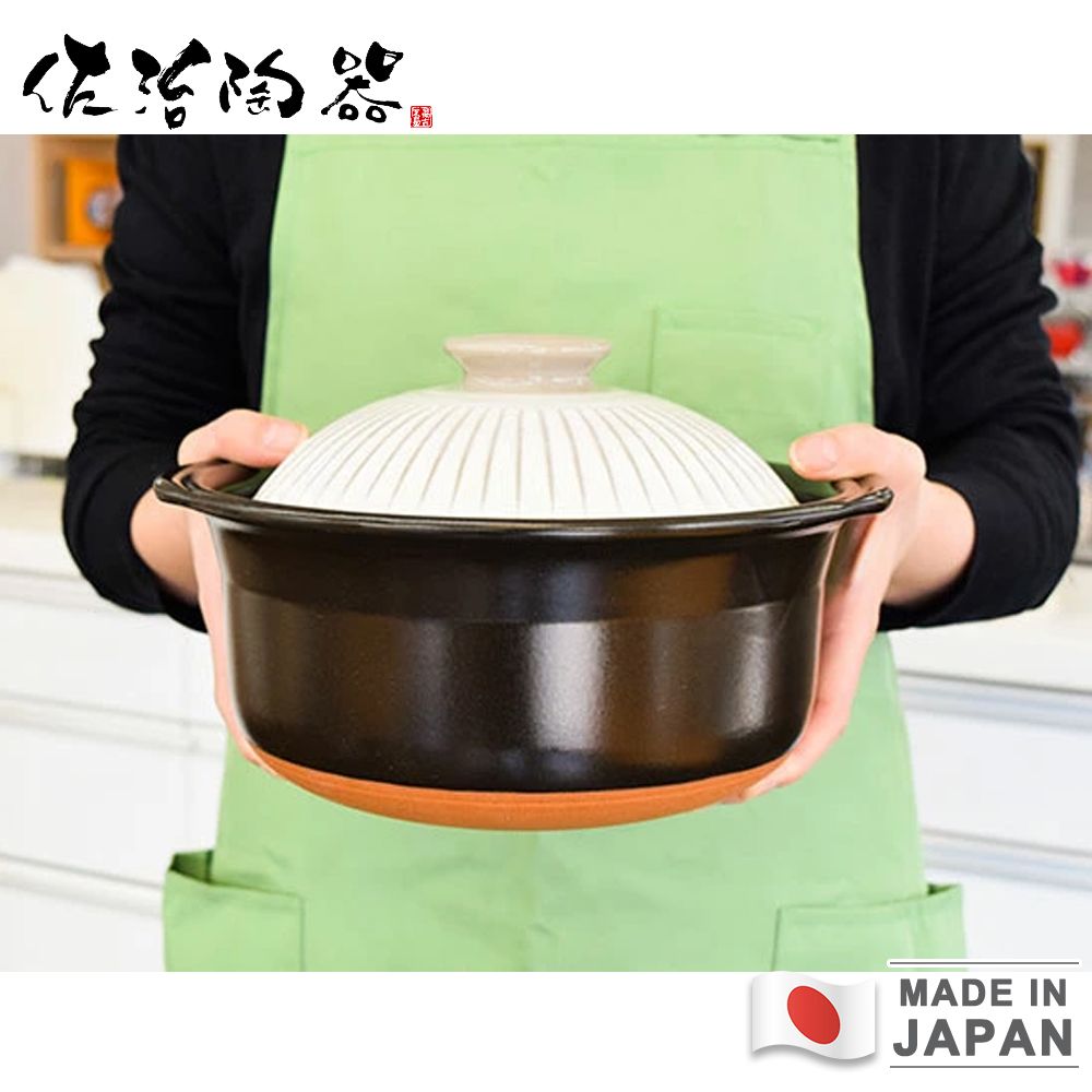 佐治陶器 日本製菊花粉引系列3合炊飯鍋 1800ML