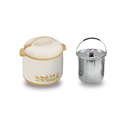 【火牌燜燒鍋】土黃色 6.0L-IH爐可用鍋(燜燒鍋  保溫 保冷 手提 不鏽鋼 台灣製造)