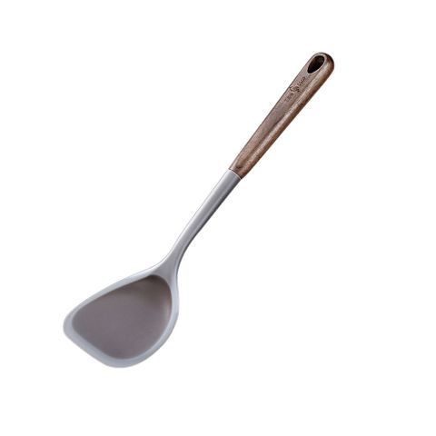 PUSH! 廚房用品耐高溫食品級不粘鍋鏟 鏟子炒菜鏟透明矽膠鏟炒勺 D372