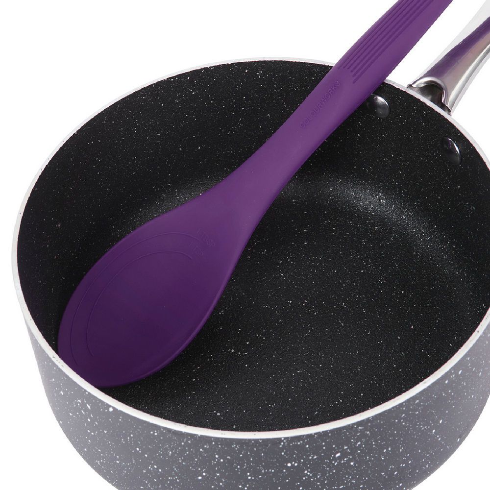 Colourworks 英國 矽膠料理匙(紫29cm) / 攪拌匙 攪拌杓 料理杓 可機洗 洗碗機可洗