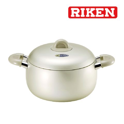 掌廚 《RIKEN》理研 22cm雙柄湯鍋(附蓋)