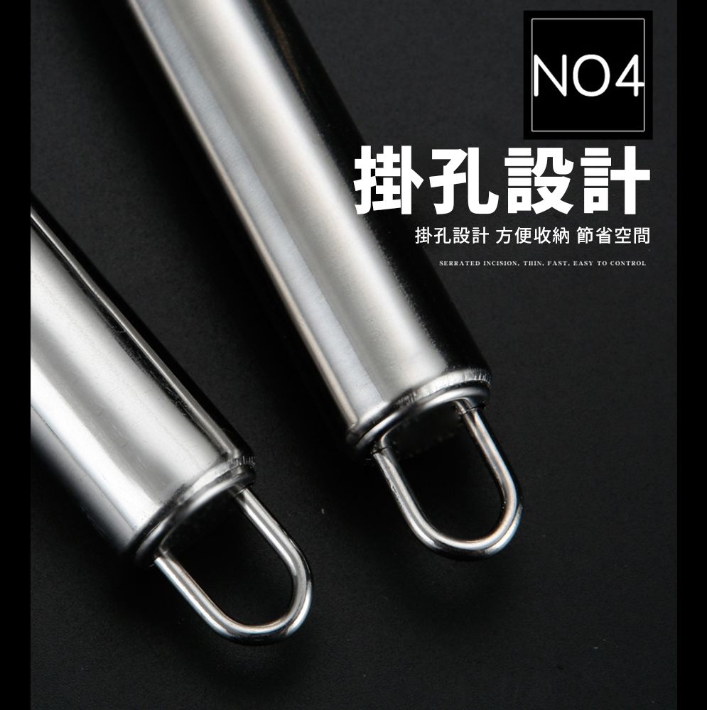 NO4掛孔設計掛孔設計 方便收納 節省空間SERRATED INCISION THIN, FAST. EASY TO CONTROL