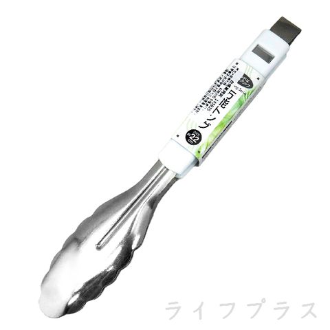 【一品川流】 日本製 白柄萬用料理夾-22cm-1入 (可使用烤肉夾 / 沙拉夾 / 食物夾)