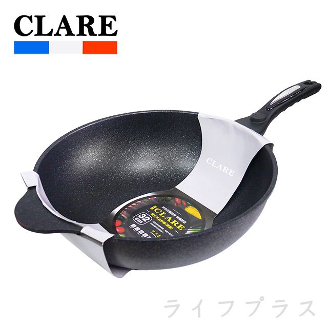 一品川流 CLARE 韓式不沾炒鍋-32cm-無蓋