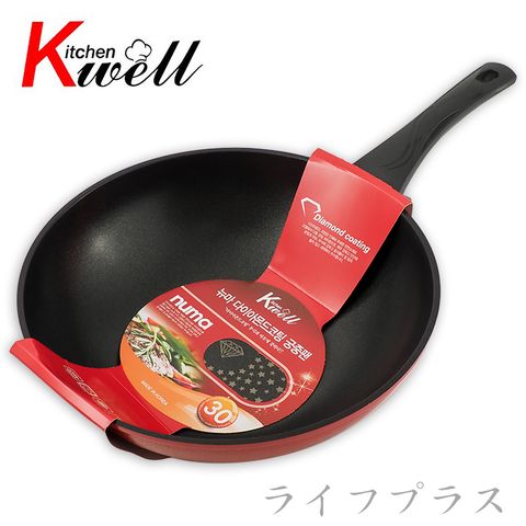 【Kichenwell】韓國鑽石塗層不沾炒鍋-30cm-1支