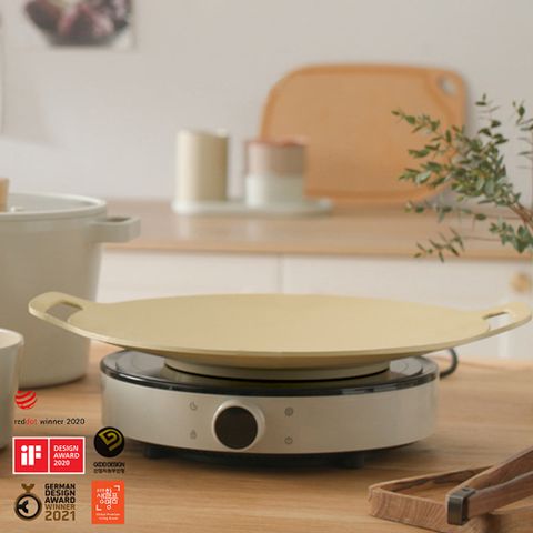 NEOFLAM FIKA系列鑄造燒烤盤組34cm(三色任選 IH、電磁爐可用/不挑爐具)