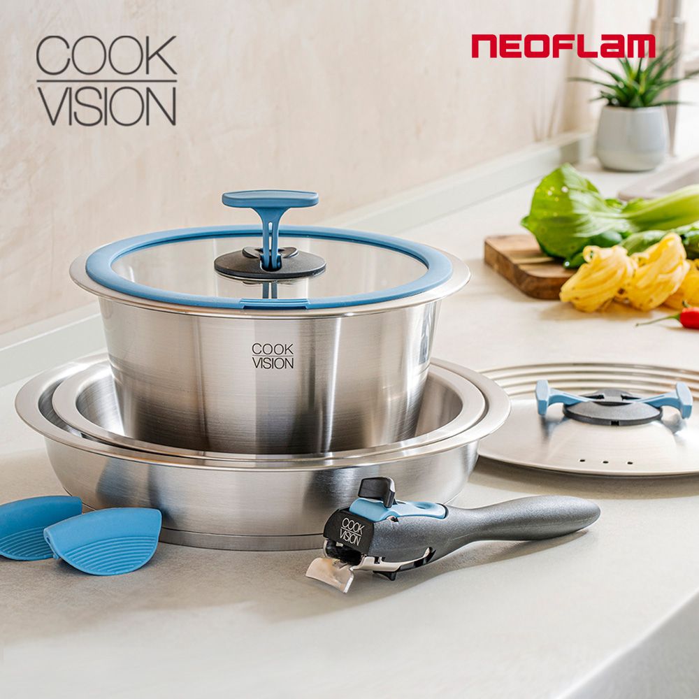 NEOFLAM Cookvision SUS304不鏽鋼鍋具8件組/Nesto - PChome 24h購物