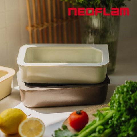 NEOFLAM FIKA ONE系列陶瓷保鮮盒長形二入組(4色任選)