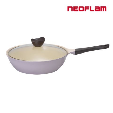 NEOFLAM Aeni系列28cm炒鍋-紫色(含玻璃蓋，不挑爐具)