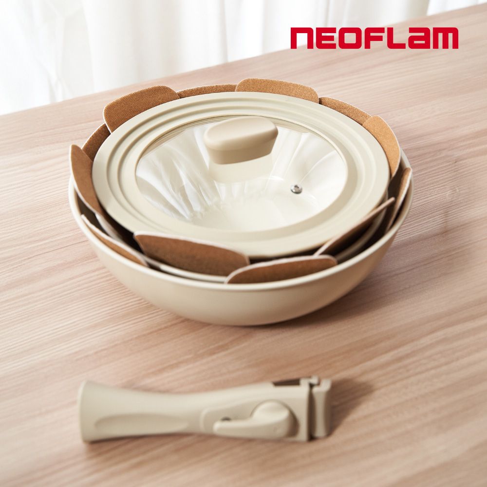 NEOFLAM  Midas Plus 陶瓷塗層鍋5件組-Chouchou(不挑爐具 瓦斯爐電磁爐可用)