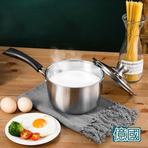 【億國鍋具】不鏽鋼湯鍋家用加厚电磁爐煲湯鍋通用迷你奶鍋副食品16CM F1445
