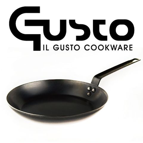 GUSTO 28cm黑鐵平底鍋