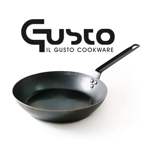 GUSTO 黑鐵20cm商用級無塗層平煎鍋