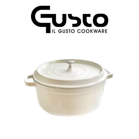 GUSTO 5公升大容量法式超輕量壓鑄燉鍋(燉鍋)