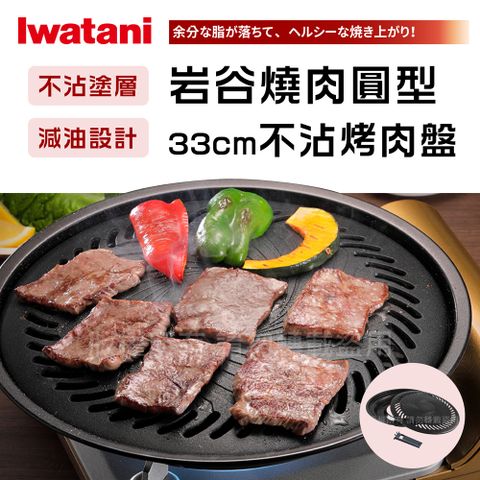 日本岩谷官方授權代理【Iwatani岩谷】33cm日本燒肉不沾烤肉盤-大-圓型 (CB-A-YPL)