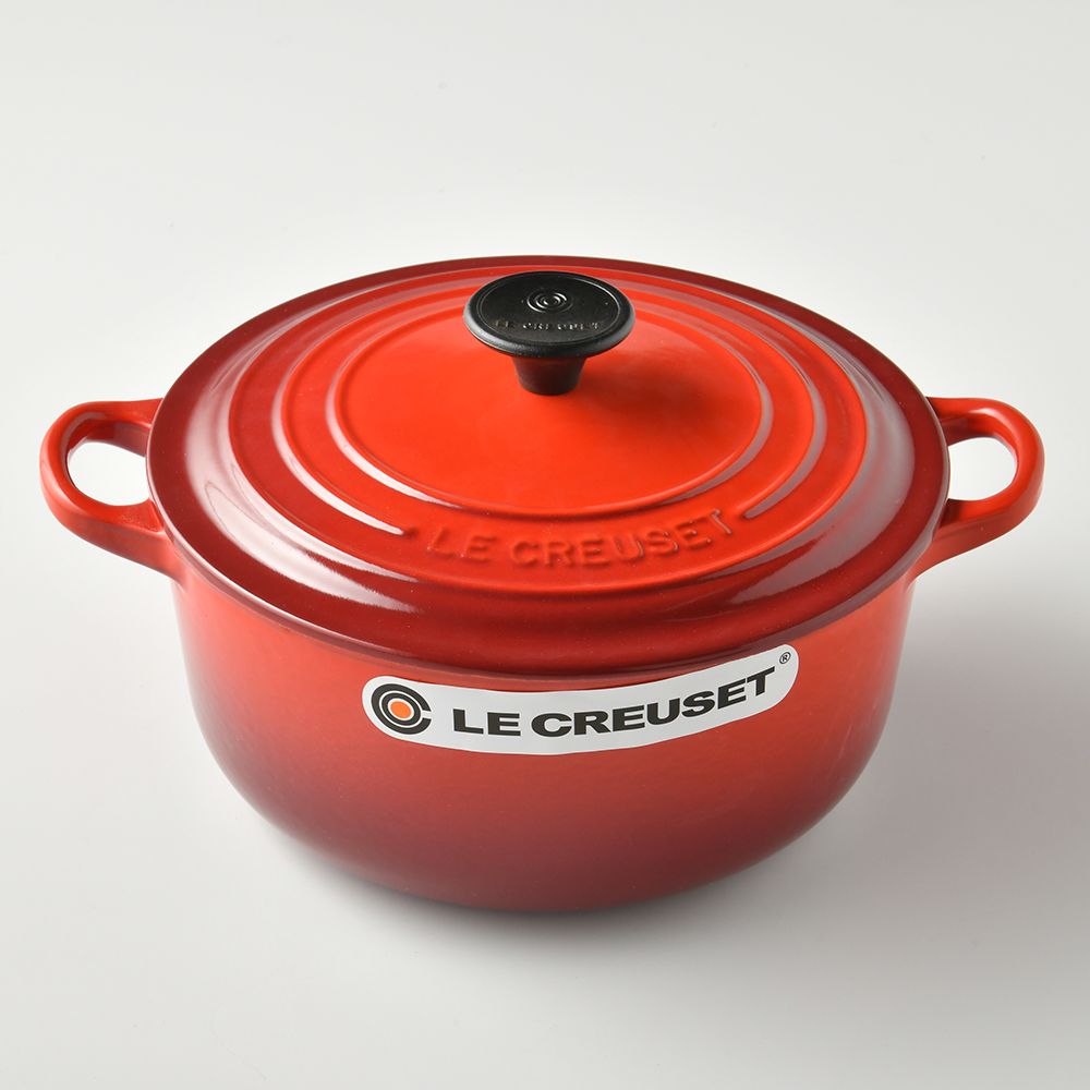 LE CREUSET  圓形琺瑯鑄鐵鍋 20cm 2.4L 櫻桃紅 法國製