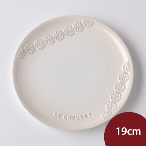 Le Creuset 蕾絲花恬系列圓盤 19cm 蛋白霜