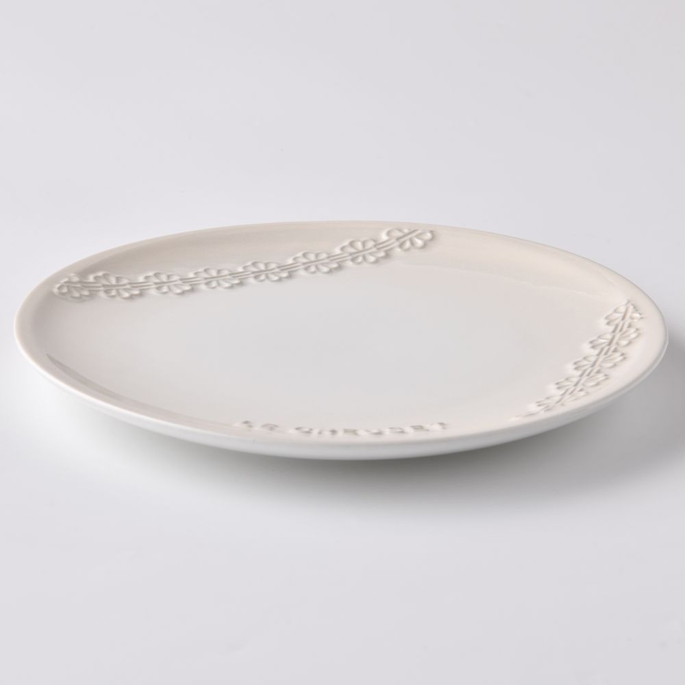 LE CREUSET  蕾絲花恬系列圓盤 19cm 蛋白霜
