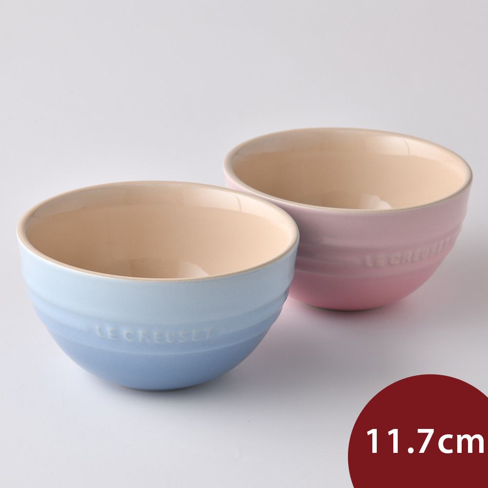 LE CREUSET  韓式飯碗 2入 糖果粉/海岸藍