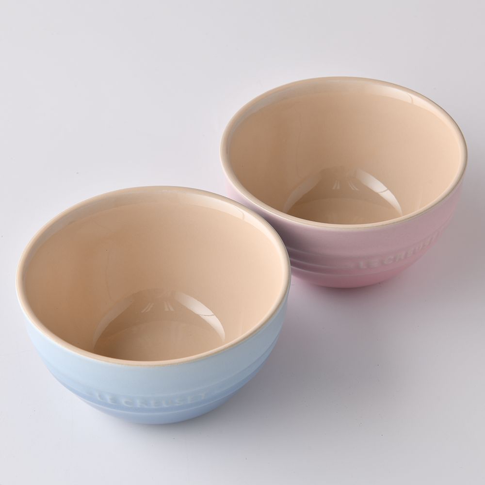 LE CREUSET  韓式飯碗 2入 糖果粉/海岸藍