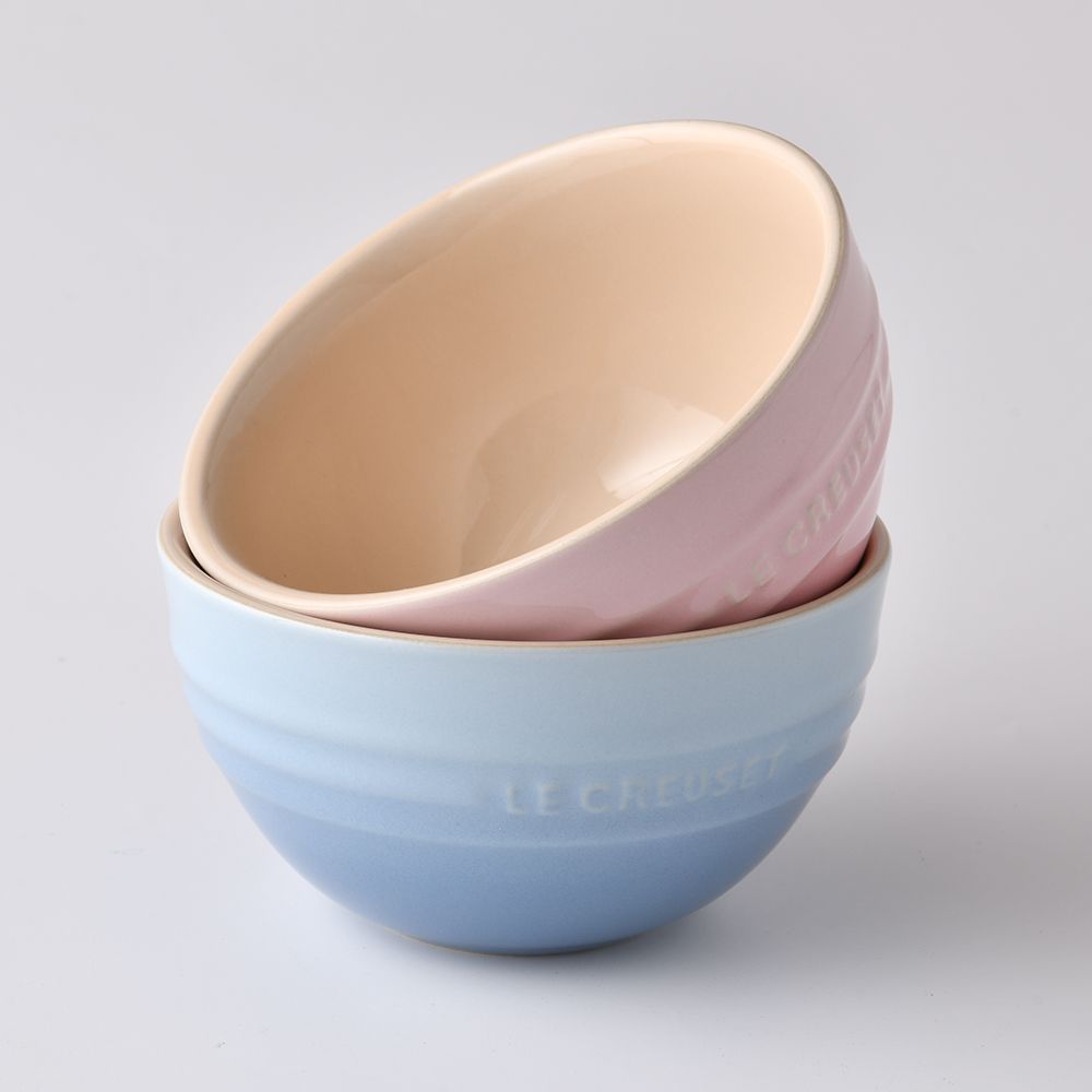 LE CREUSET  韓式飯碗 2入 糖果粉/海岸藍