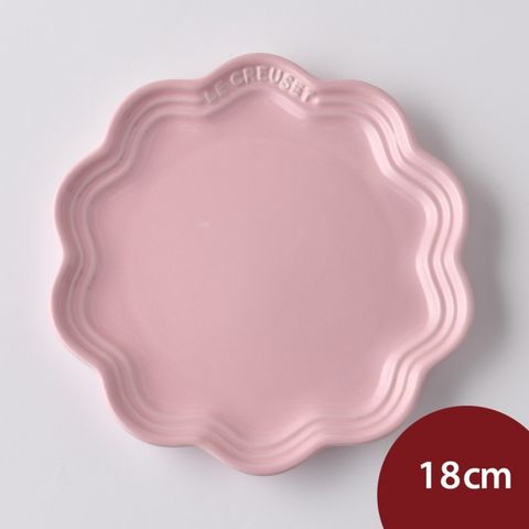 Le Creuset 蕾絲花邊盤 18cm 雪紡粉