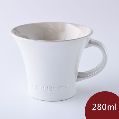 Le Creuset 珠光薔薇英式午茶杯 280ml 珠光白
