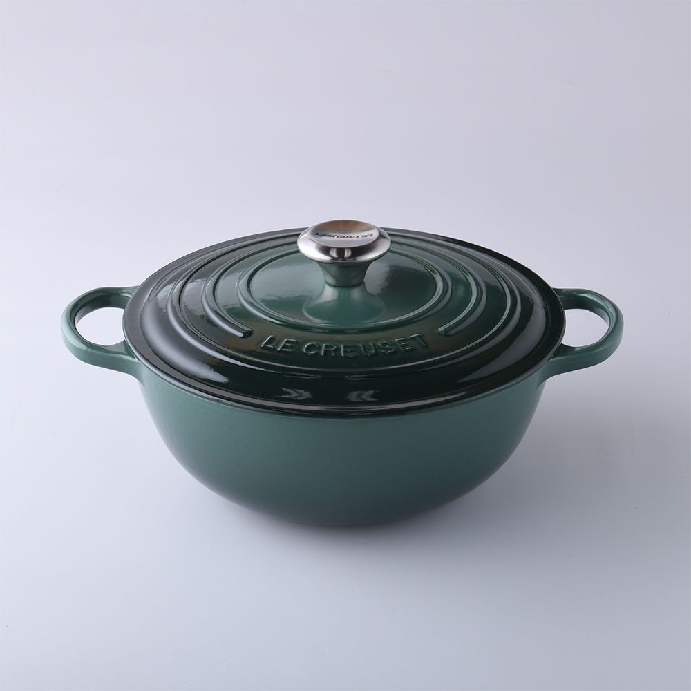LE CREUSET  典藏媽咪鑄鐵鍋 26cm 4.1L 綠光森林 法國製 