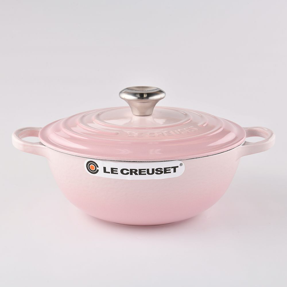 LE CREUSET  典藏媽咪鑄鐵鍋 24cm 3.1L 貝殼粉 法國製 媽咪鍋 炒鍋 湯鍋 燉鍋 (電磁爐 IH爐可用)