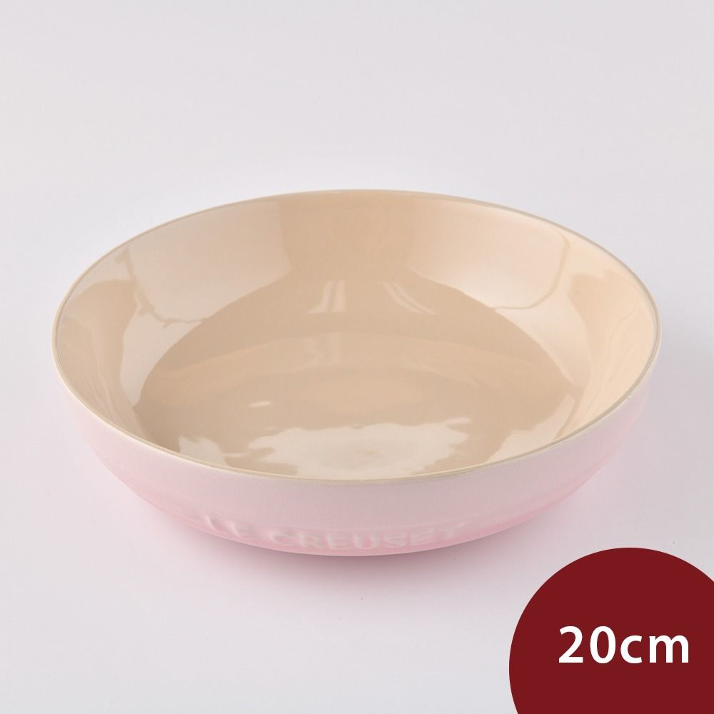 LE CREUSET  深圓盤 20cm 牛奶粉 無紙盒