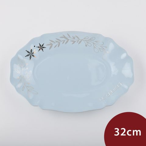 LE CREUSET 凡爾賽花園系列橢圓盤 32cm 淡海岸藍