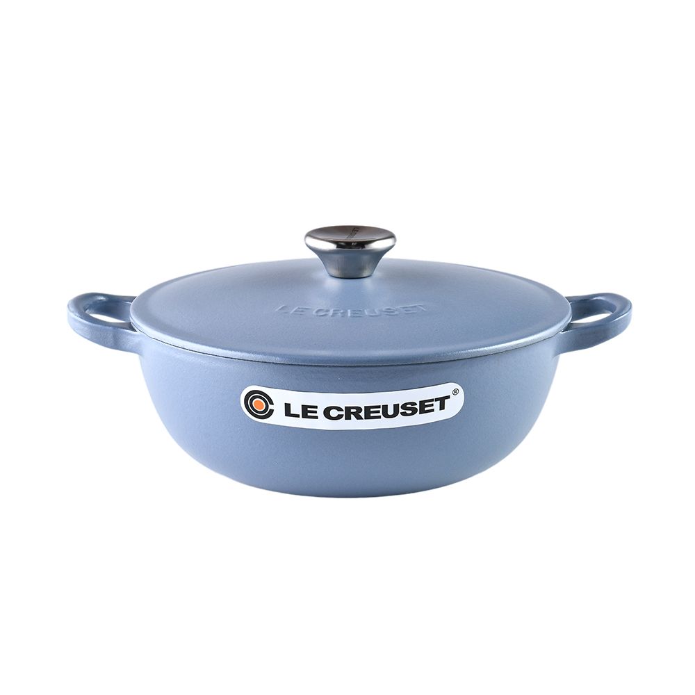 Le Creuset 琺瑯鑄鐵媽咪鍋22cm 2.6L 礦石藍法國製- PChome 24h購物