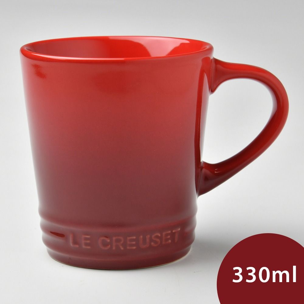 LE CREUSET  V馬克杯 330ml 櫻桃紅 內有顏色