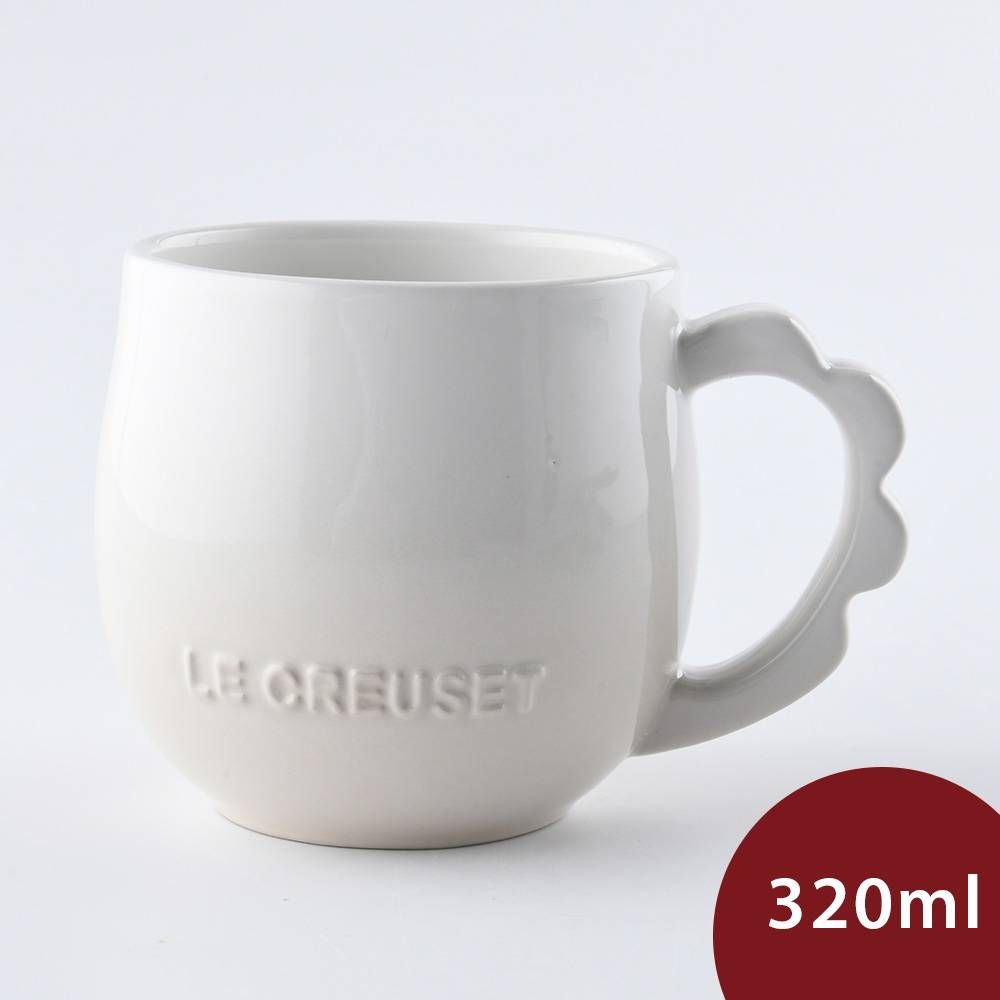  Le Creuset 蕾絲花語系列 馬克杯 320ml 蛋白霜