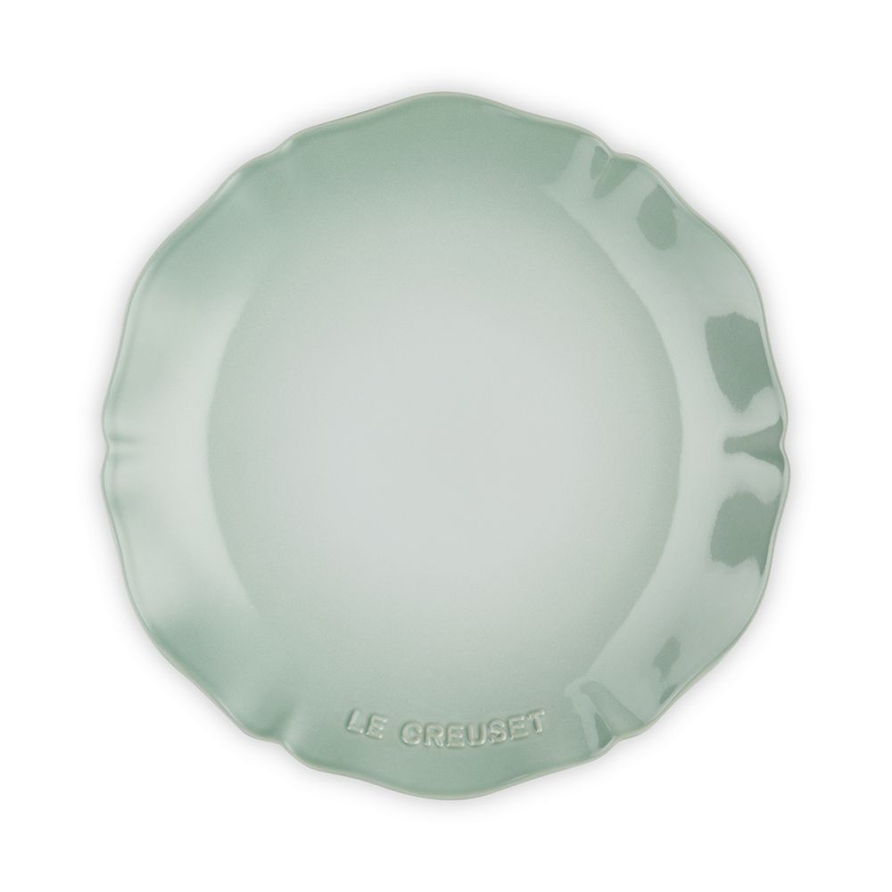 LE CREUSET 凡爾賽花園系列 不規則圓形淺盤 25cm 湖水綠