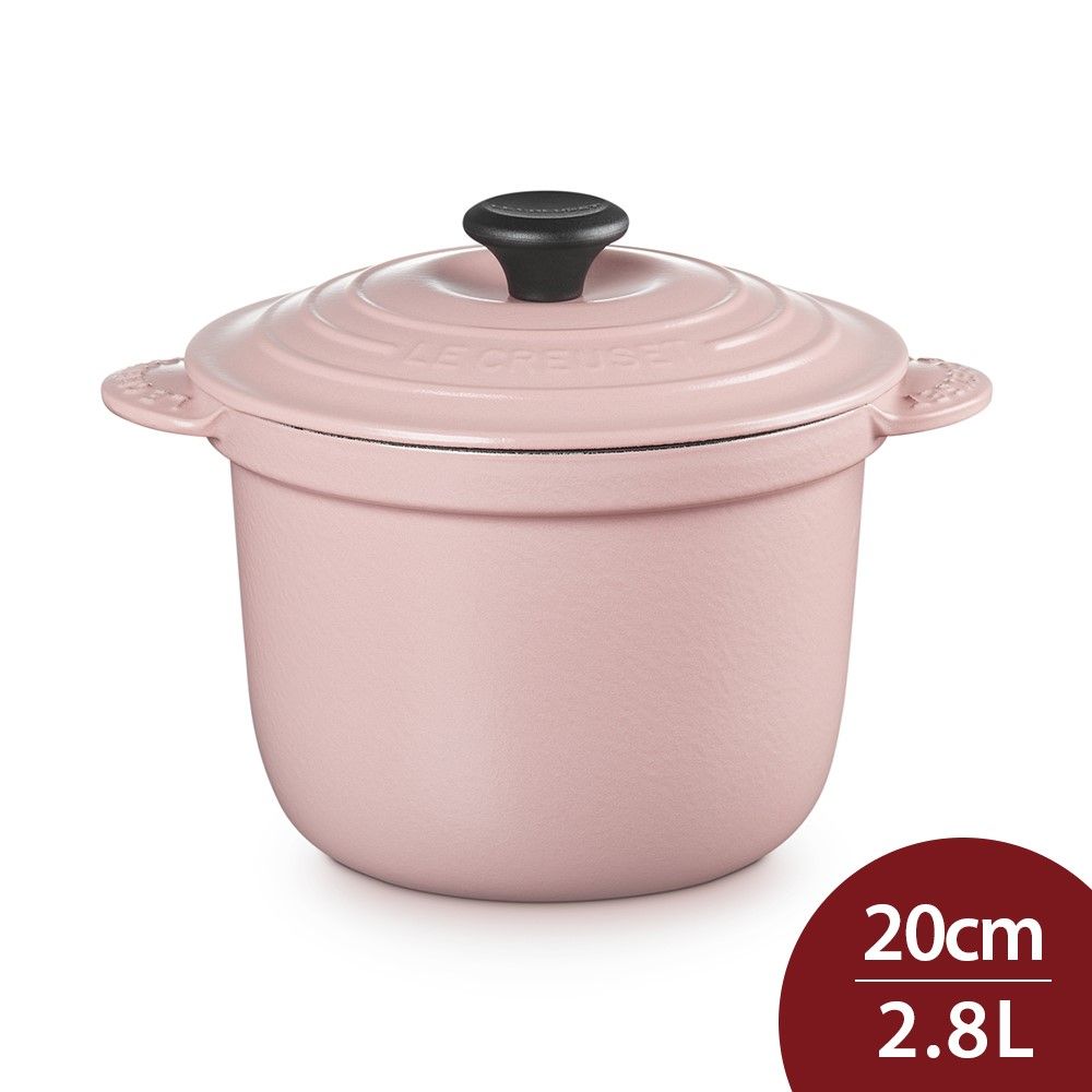 LE CREUSET  萬用窈窕鑄鐵鍋 20cm 2.8L 甜心粉 湯鍋 燉鍋 (電磁爐 IH爐可用)