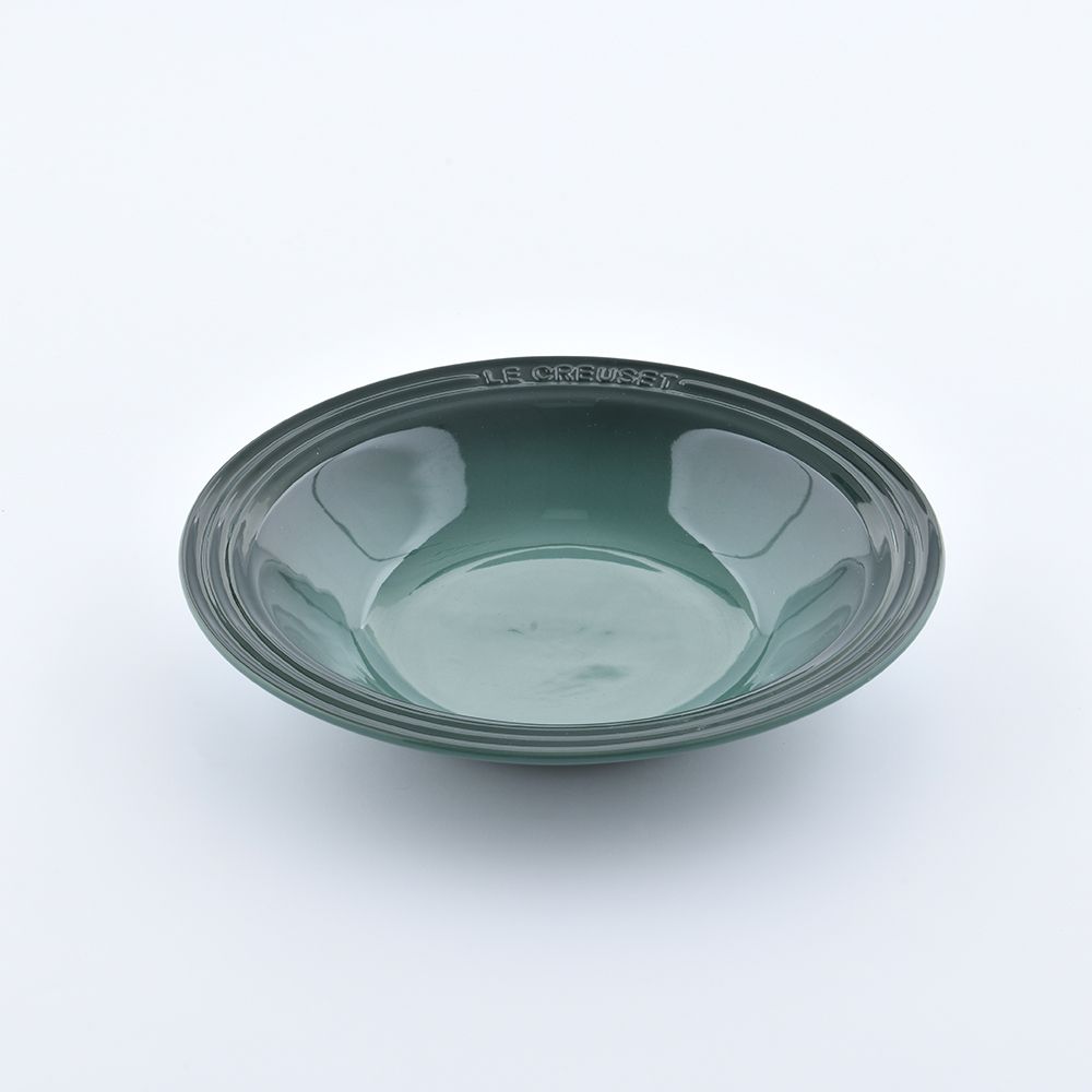 LE CREUSET  東京款義大利麵盤 餐盤 深盤 圓盤 25cm 綠光森林 無紙盒