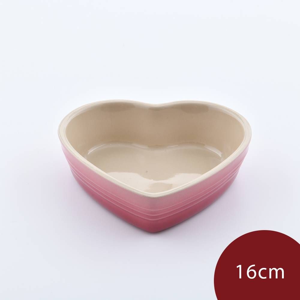  Le Creuset 心形烤盤 16cm 薔薇粉