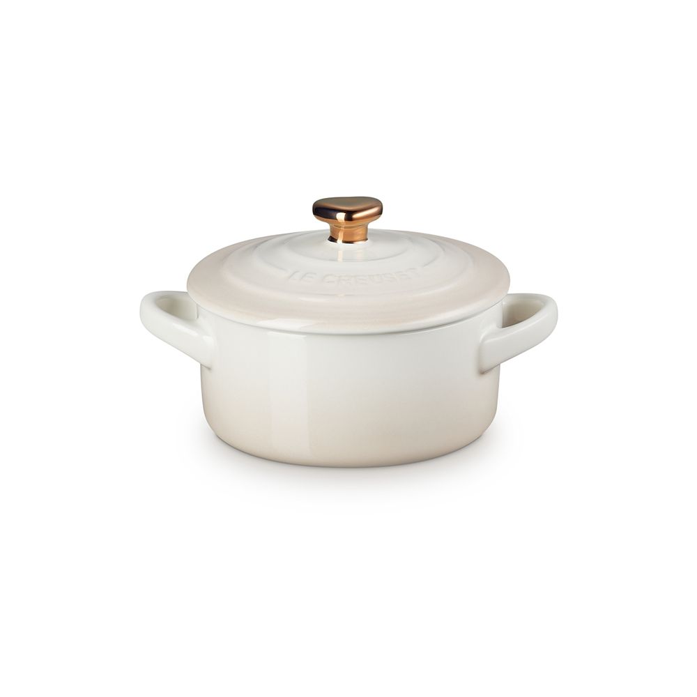  Le Creuset 迷你圓形烤盅 蛋白霜 心型金頭