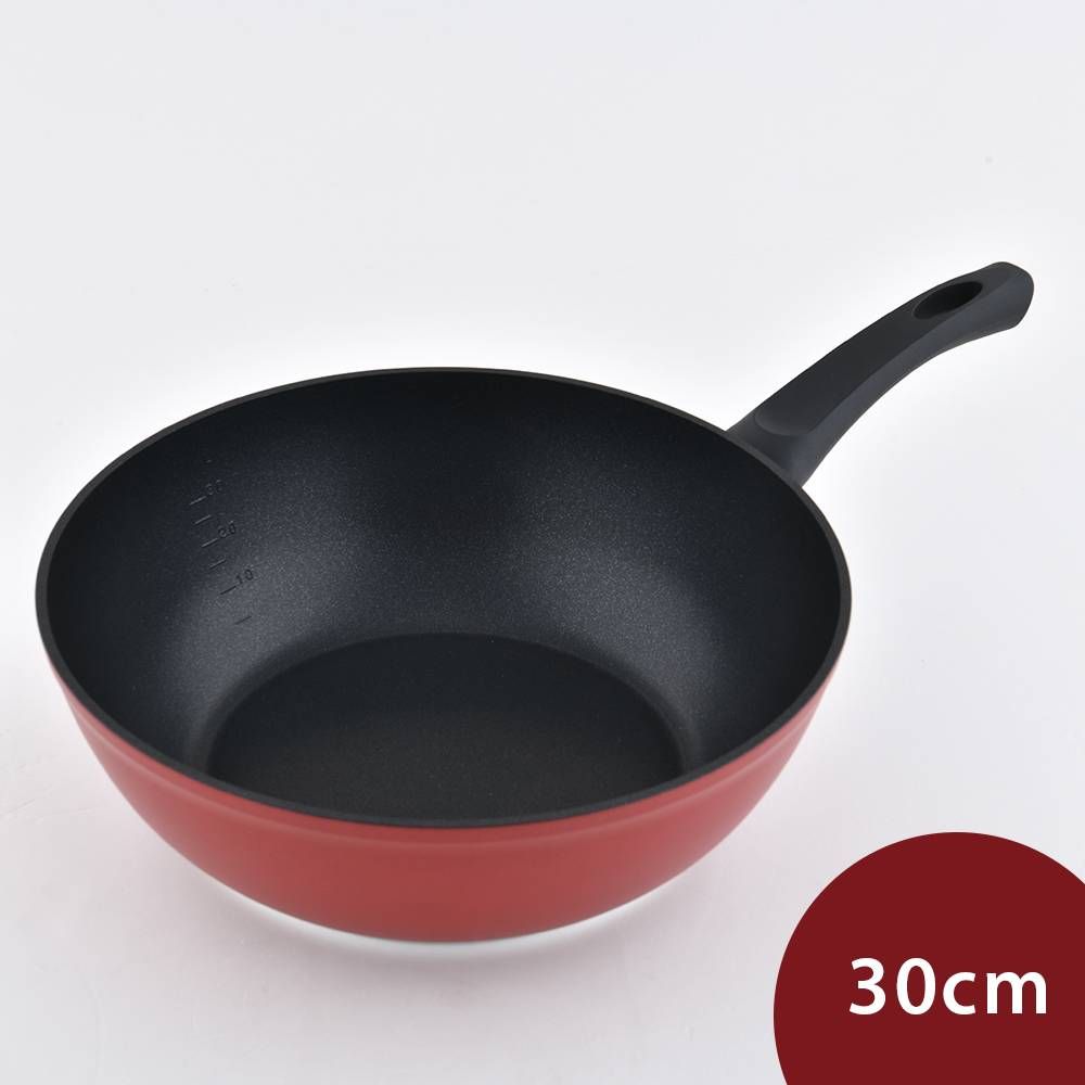 Fissler 菲仕樂  Color 不沾中式炒鍋 炙熱紅 30cm 不沾鍋 中華炒鍋 深鍋