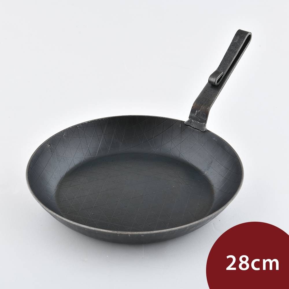 turk 土克鍋 熱鍛短柄格紋深鐵鍋 28cm 65330 德國製 平底鍋 (電磁爐 IH爐可用)
