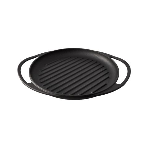 [富蘭鍋]Flambo 新鑄黑‧鑄鐵雙耳圓烤盤