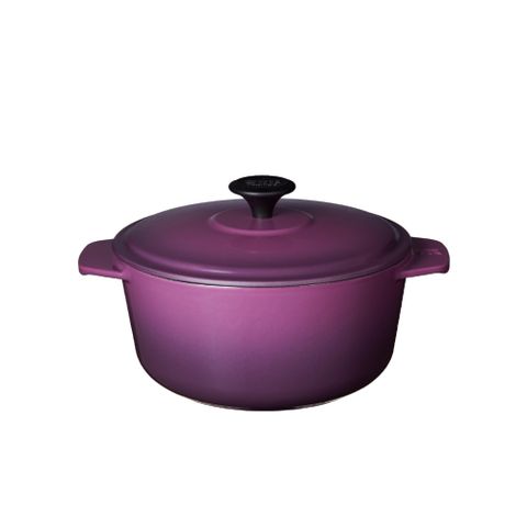 [富蘭鍋]Flambo琺瑯鑄鐵燉鍋 ALKI(23CM)-醋栗紫